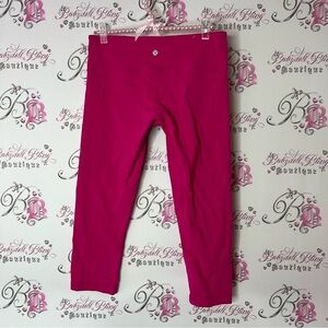 lululemon athletica cropped Pink Leggings tights crop capri tights